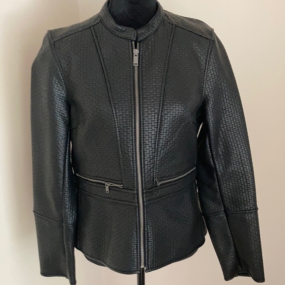Lord & Taylor Jackets & Blazers - Faux leather bomber jacket with great zipper and stitching details.